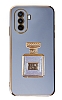 Eiroo Huawei Nova Y70 Aynal Parfm Standl Mavi Silikon Klf