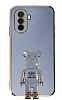 Eiroo Huawei Nova Y70 Baby Bear Standl Mavi Silikon Klf