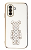 Eiroo Huawei Nova Y70 Bearbrick Standl Beyaz Silikon Klf