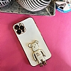 Eiroo Huawei P20 Lite Baby Bear Standlı Beyaz Silikon Kılıf - Resim: 3