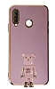 Eiroo Huawei P30 Lite Baby Bear Standl Mor Silikon Klf