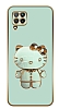 Eiroo Huawei P40 Lite Kitty Standl Yeil Silikon Klf
