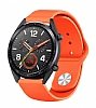 Eiroo Huawei Watch GT 2 Spor Silikon Turuncu Kordon (46 mm)