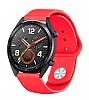 Eiroo Huawei Watch GT 2 Spor Silikon Krmz Kordon (46 mm)