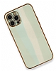 Eiroo Hued iPhone 11 Pro Cam Ak Yeil Rubber Klf - Resim 1