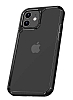 Eiroo Hybrid Color iPhone 11 Siyah Silikon Klf