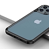 Eiroo Hybrid Color iPhone 11 Pro Max Siyah Silikon Klf - Resim: 4