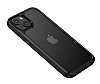 Eiroo Hybrid Color iPhone 13 Siyah Silikon Klf