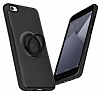Eiroo Infinity Ring iPhone 6 / 6S Selfie Yzkl Siyah Silikon Klf - Resim: 1