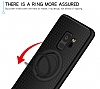 Eiroo Infinity Ring Samsung Galaxy S9 Plus Selfie Yzkl Siyah Silikon Klf - Resim 2