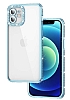 Eiroo iPhone 11 Kamera Korumal Tal Mavi Silikon Klf