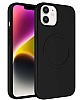 Eiroo iPhone 11 MagSafe zellikli Siyah Silikon Klf