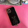 Eiroo iPhone 11 Pro Max Baby Bear Standl Siyah Silikon Klf - Resim: 3