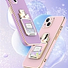 Eiroo iPhone 11 Pro Max Tal Parfm Standl Pembe Silikon Klf - Resim: 1