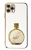 Eiroo iPhone 11 Pro Parfm iesi Standl Beyaz Silikon Klf
