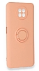 Eiroo Xiaomi Redmi Note 9 5G Yzk Tutuculu Ak Pembe Silikon Klf - Resim: 2