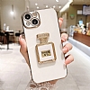 Eiroo iPhone 12 Aynal Parfm Standl Beyaz Silikon Klf - Resim: 6