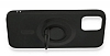 Eiroo iPhone 12 Mini 5.4 in Yzk Tutuculu Siyah Silikon Klf - Resim: 1