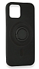 Eiroo iPhone 12 Mini 5.4 in Yzk Tutuculu Siyah Silikon Klf - Resim: 3