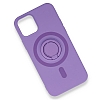 Eiroo iPhone 12 / 12 Pro 6.1 in Yzk Tutuculu Mor Silikon Klf - Resim: 2