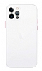 Eiroo iPhone 12 Pro Max 6.7 in Ultra nce Mat Beyaz Rubber Klf