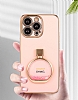 Eiroo iPhone 12 Pro Max Parfüm Şişesi Standlı Pembe Silikon Kılıf - Resim: 3