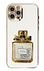 Eiroo iPhone 12 Pro Max Tal Parfm Standl Beyaz Silikon Klf