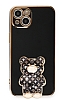 Eiroo iPhone 13 Mini Lks Ay Standl Siyah Silikon Klf