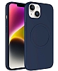 Eiroo iPhone 13 MagSafe zellikli Lacivert Silikon Klf