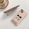 Eiroo iPhone 13 Mini Bulldog Standl Pembe Silikon Klf - Resim: 3