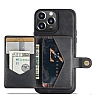 Eiroo iPhone 13 Pro Czdanl Manyetik Siyah Deri Klf - Resim: 1