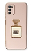 Eiroo Samsung Galaxy A03s Aynal Parfm Standl Pembe Silikon Klf