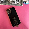 Eiroo iPhone 14 Pro Max Baby Bear Standl Siyah Silikon Klf - Resim: 3