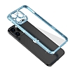 Eiroo iPhone 13 Pro Max Kamera Korumalı Taşlı Lila Silikon Kılıf - Resim: 1