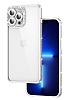 Eiroo iPhone 13 Pro Max Kamera Korumal Tal Silver Silikon Klf