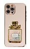 Eiroo iPhone 13 Pro Max Tal Parfm Standl Pembe Silikon Klf