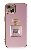 Eiroo iPhone 14 Aynal Parfm Standl Mor Silikon Klf
