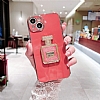 Eiroo iPhone 14 Plus Aynal Parfm Standl Krmz Silikon Klf - Resim: 6