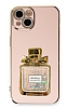 Eiroo iPhone 14 Plus Tal Parfm Standl Pembe Silikon Klf