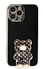 Eiroo iPhone 14 Pro Lks Ay Standl Siyah Silikon Klf