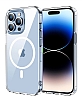 Eiroo iPhone 14 Pro Manyetik zellikli Wireless effaf Silikon Klf