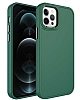 Eiroo iPhone 14 Pro Max Metal ereveli Yeil Rubber Klf