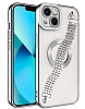 Eiroo iPhone 14 Su Yolu Zincirli Silver Silikon Klf