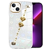 Eiroo iPhone 15 Hologram Kalpli Zincirli effaf Rubber Klf
