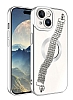 Eiroo iPhone 15 Su Yolu Zincirli Silver Silikon Klf