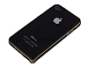 Eiroo iPhone 4 / 4S Gold izgili Bumper ereve Siyah Klf - Resim 1