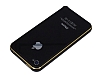 Eiroo iPhone 4 / 4S Gold izgili Bumper ereve Siyah Klf - Resim 2