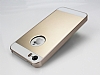 Eiroo iPhone SE / 5 / 5S Gold Metal Klf - Resim 1