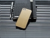 Eiroo iPhone SE / 5 / 5S Gold Metal Kenarl Gold Rubber Klf - Resim 1