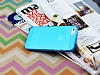 iPhone SE / 5 / 5S Ultra nce effaf Mavi Silikon Klf - Resim 4